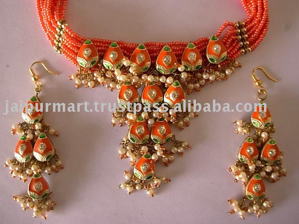  fashion lakh / lac kundan jewellery, necklace from jaipur jewelry