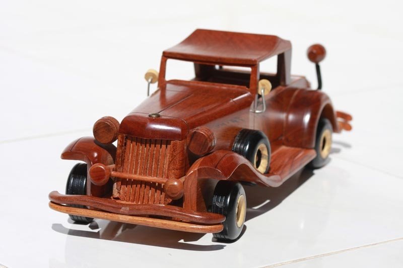 antique wooden car