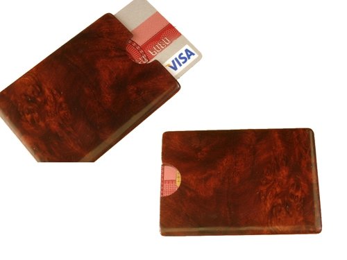 credit card holder case. Wooden Credit card holder