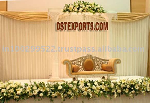 indian wedding reception stage decoration