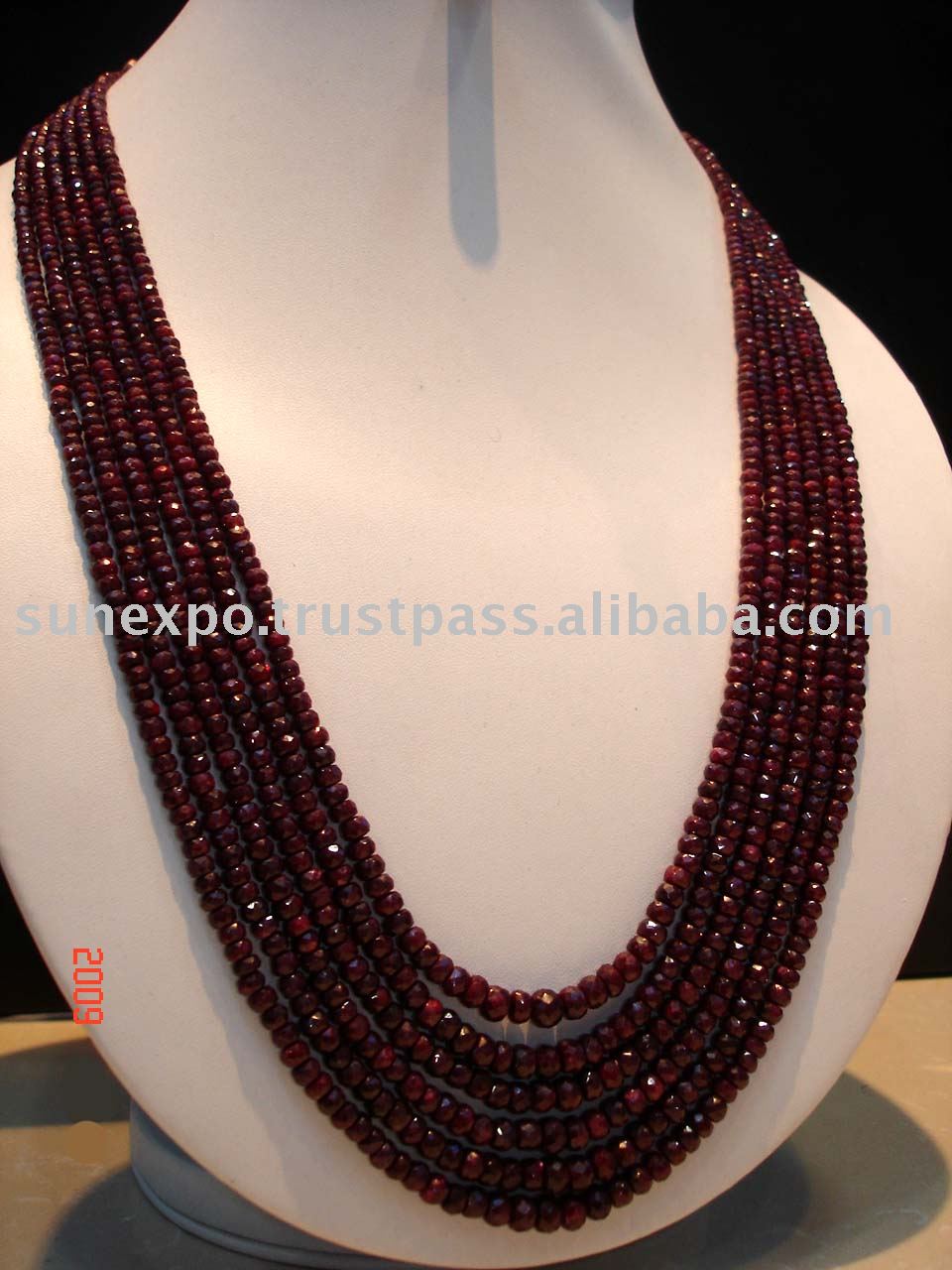 Faceted Ruby Beads