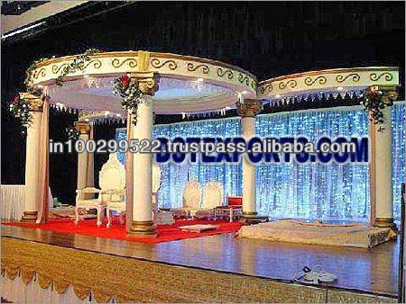 See larger image WEDDING ROUND MANDAP WITH LIGHTED BACKDROP
