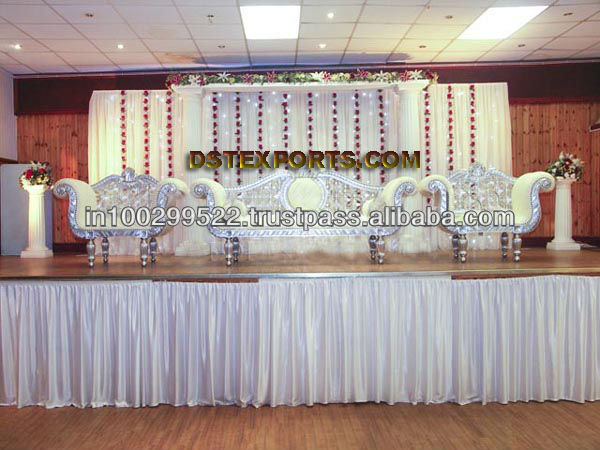 See larger image ASIAN WEDDING STAGE WITH SILVER CARVED FURNITURE