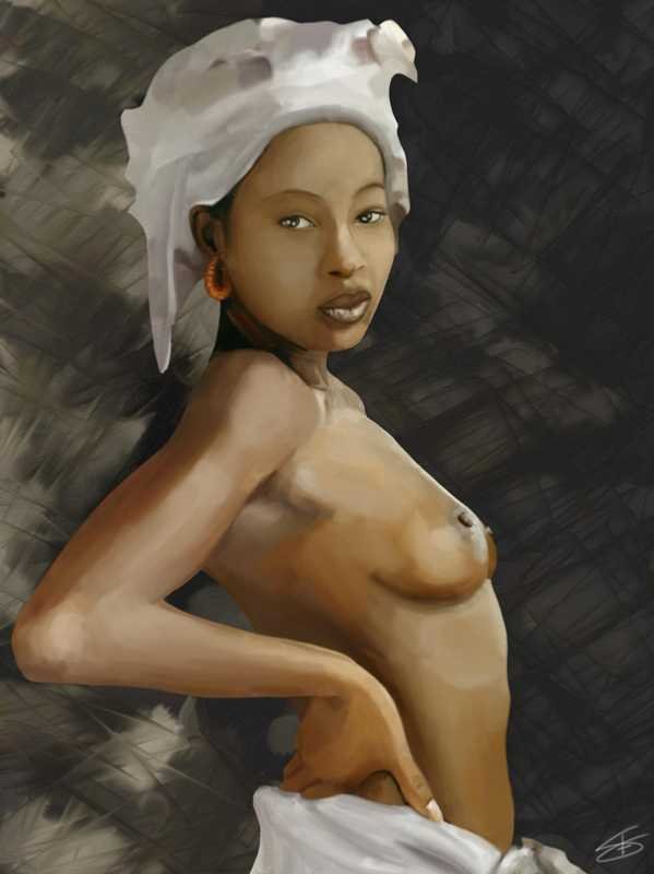 See larger image Nude woman oil painting
