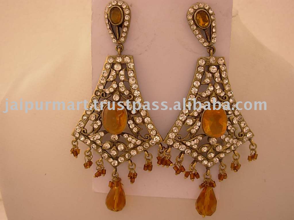 Indian Wedding Bollywood victorian fashion jewellery Earrings of ...