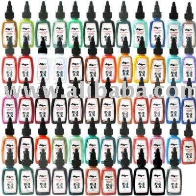 See larger image: Kuro Sumi Complete Tattoo Ink Set/Kit 59 Deluxe Colors