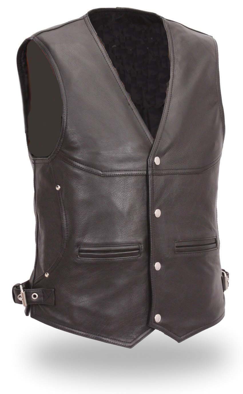 leather motorcycle vest