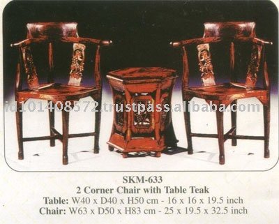 Corner Chairs on Corner Chair With Teable Mahogany Indoor Furniture  Products  Buy 2