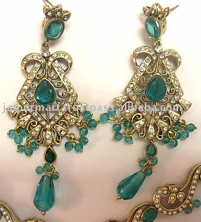 ... Earrings > Fashion Gemstone Jewellery Alloy Necklace from jaipur