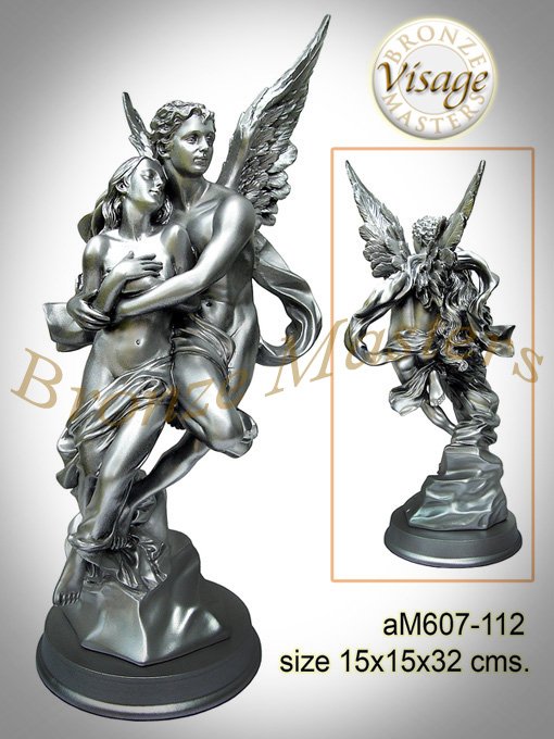 Bronze Angel Sculpture on marble base