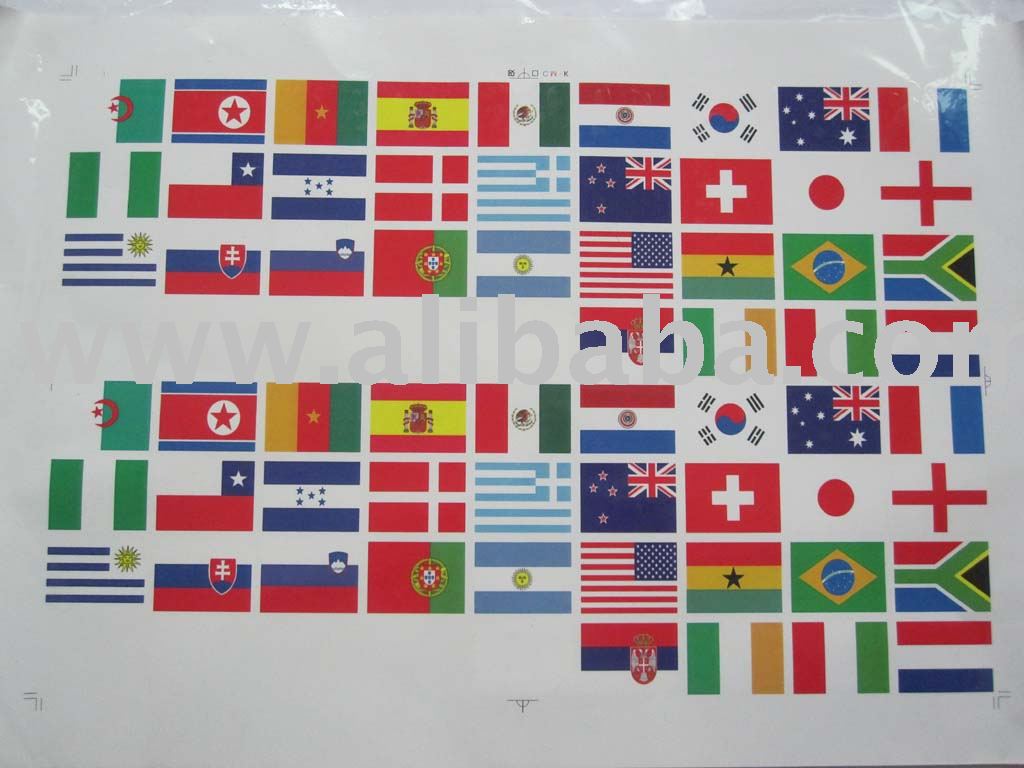 See larger image Body tattoo sticker stickons 32 nation flags of World
