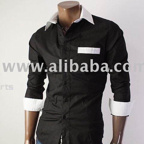 Black Shirt Dress on Dress Casual Shirts Photo  Detailed About Mens Clothing Slim Dress