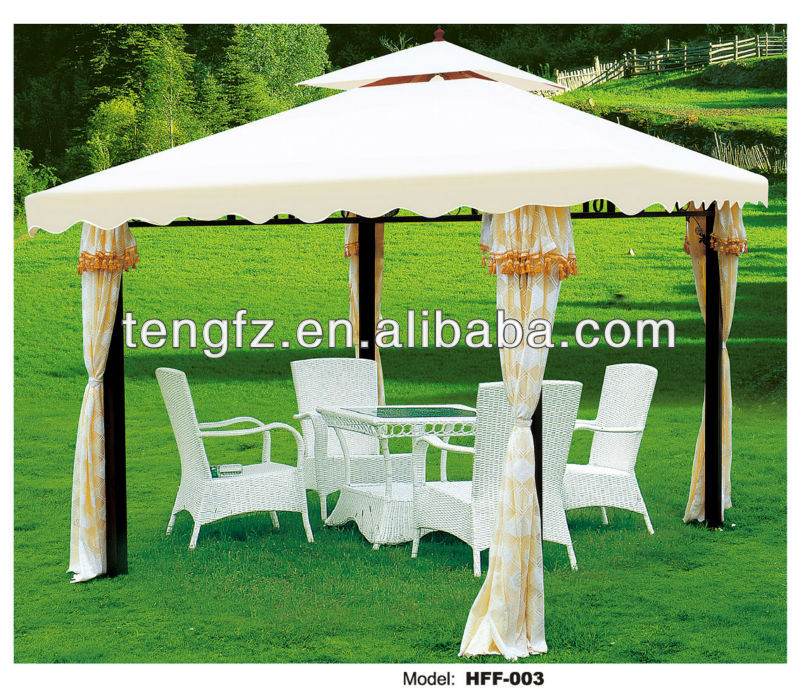 2013 modern design rattan gazebo and tent with curtain, View ...
