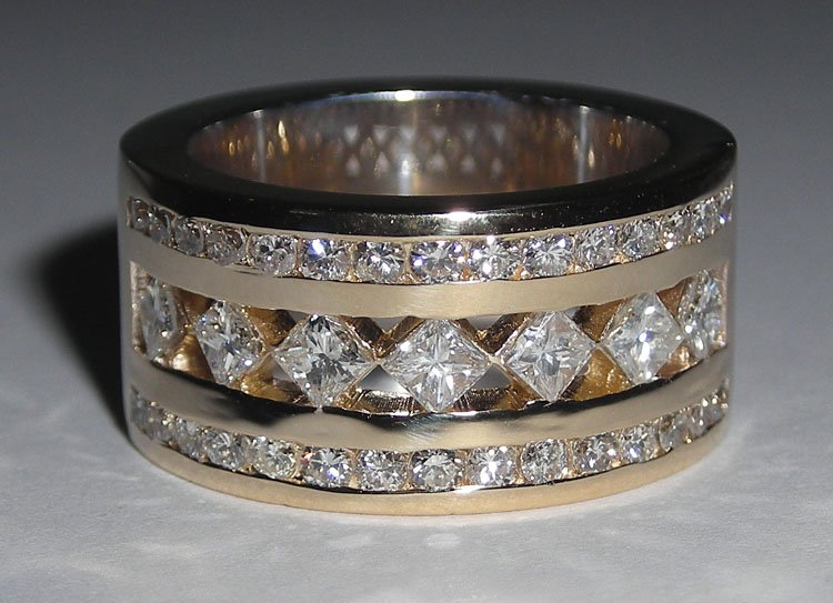 251 carats diamond wedding ring band two tone ring