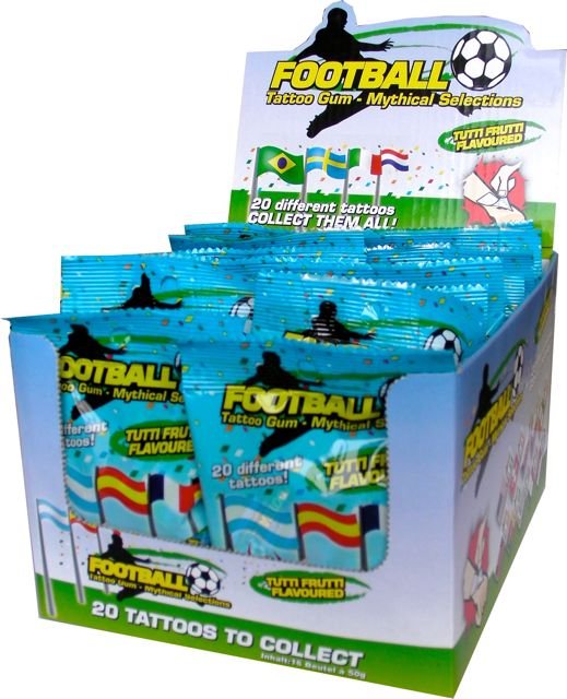 See larger image: Soccer Tattoo Gum in Polybag. Add to My Favorites. Add to My Favorites. Add Product to Favorites; Add Company to Favorites