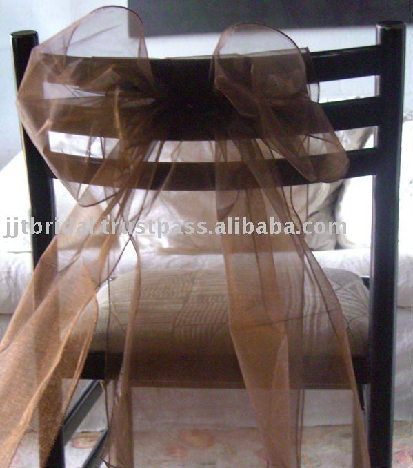 SH014 Wedding chair sashes Banquet chair sashes Organza chair Ribbon
