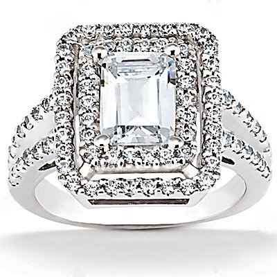  Kitty Wedding Rings on Larger Image  Big Diamond Ring Emerald Cut 2 79 Ct  Wedding Ring Gold