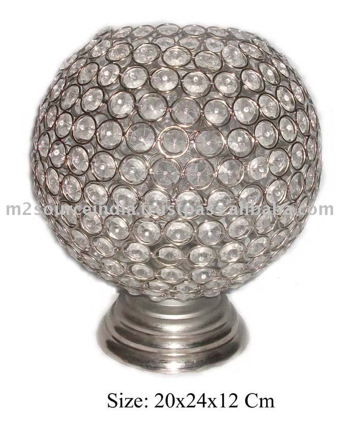 centerpiece with crystal ball attachment decorative orbject party decor