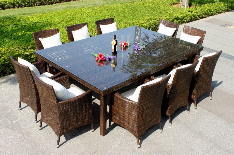 Dining Table: 10 Person Outdoor Dining Table