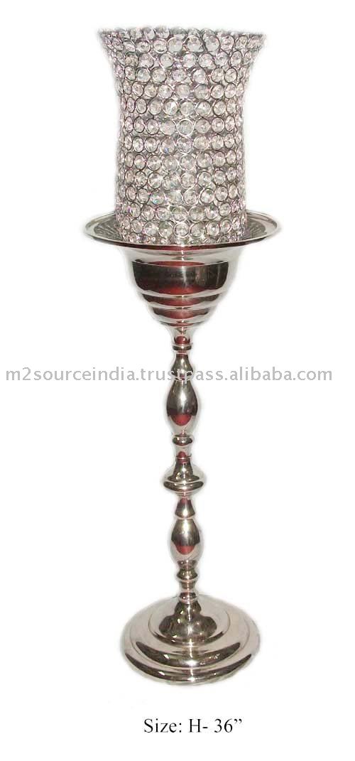 centerpiece with crystal votive attachment decorative orbject party decor