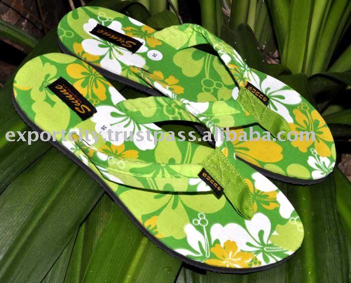 Lady Beach Slipper Fashion Hawaiian Flower Style
