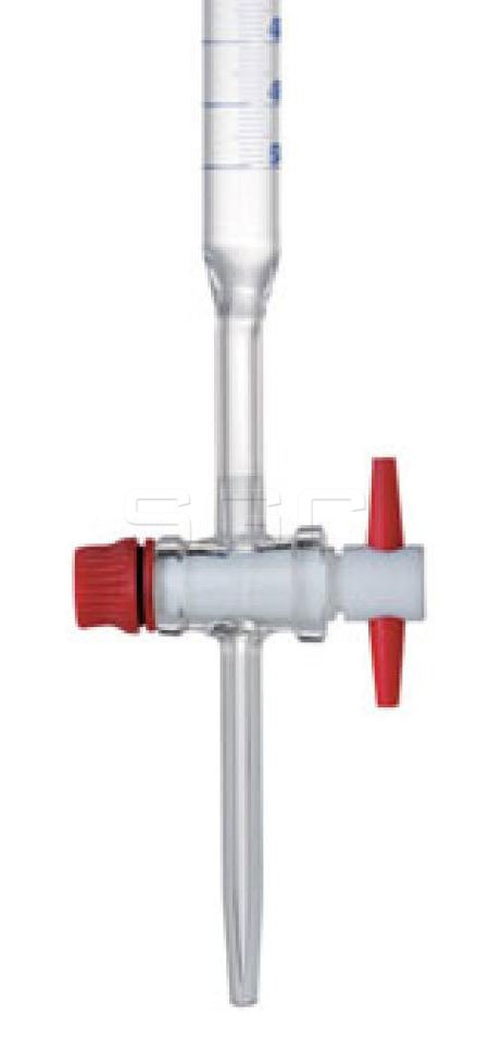 Laboratory Glassware Burette with Straight Bore PTFE Key stopcock