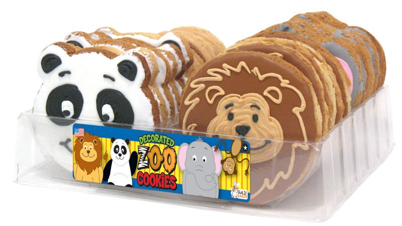 Zoo Animal Decorated Cookie Tray 24 Count