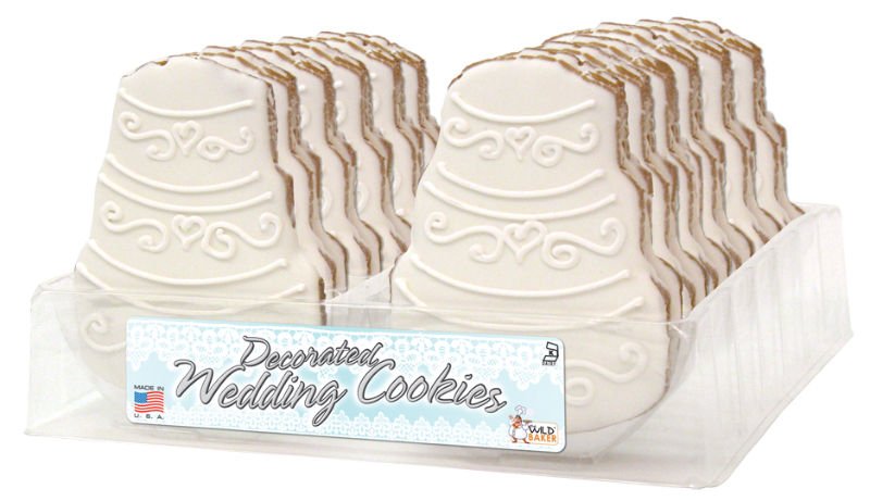 Wedding Cake Decorated Cookie Tray 24 Count
