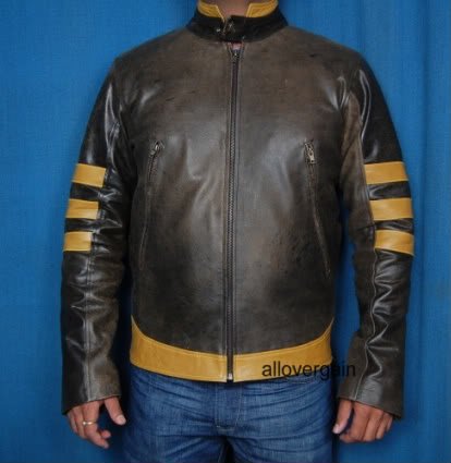 Distressed Leather X Men Wolverine Style Custom Jacket
