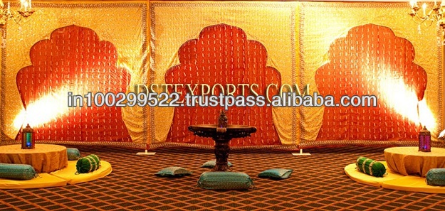 See larger image WEDDING RED AND GOLDEN STAGE BACKDROPS