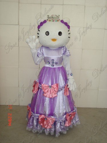 Hello Kitty Costume For Cats. Hello Kitty Cat Purple Princess Dress Mascot Costume(United States)