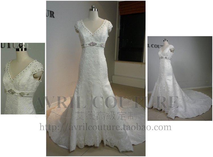 ABWG1031 Wholesale OEM Wedding Dress 2011 Real Sample Spanish Luxury 