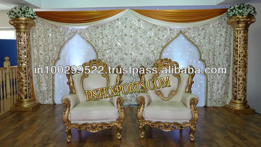 See larger image WEDDING STAGE SILVER EMBRODRIED BACKDROP
