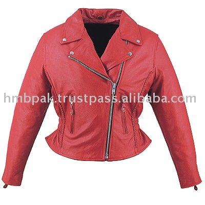 Fashion Coats Women on Hmb 0328f Women Leather Jackets Basic Biker Fashion Red Coats Sales