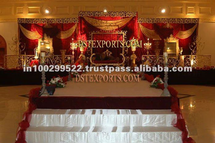INDIAN WEDDING RED THEEM STAGE