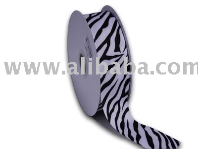 Black and White Zebra Grosgrain Ribbon 1 1 2 Wide