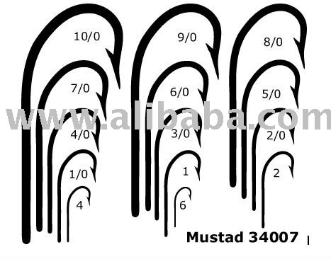 fishing hook sizes. fishing hook-34007 sizes