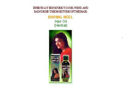 Hair And Care Oil. Bhring Neel Hair Oil