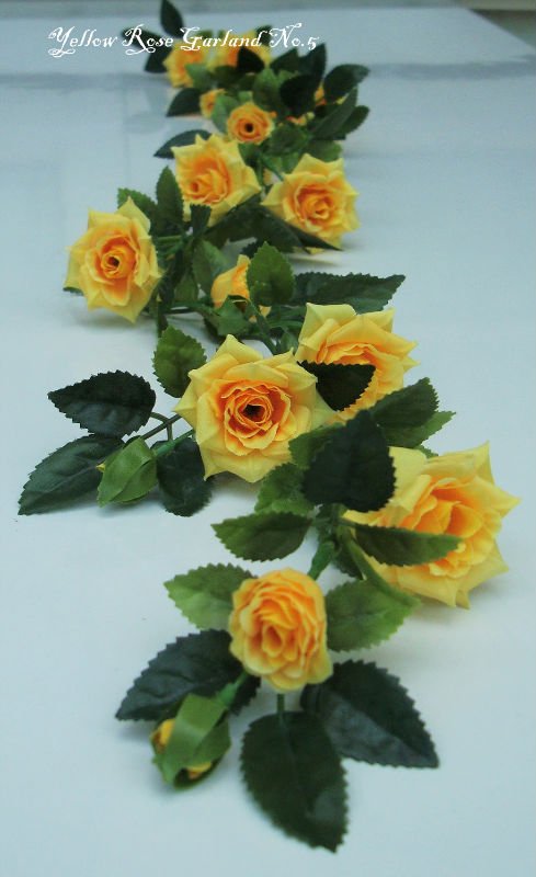 Artificial Yellow Rose Garland Wedding Decoration Type 2