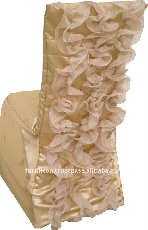Beautiful Ruffles back chair coverElegant wedding chair cover