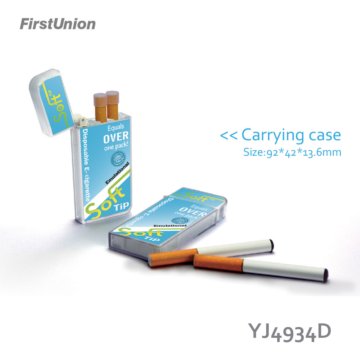 E cigarette with soft filter