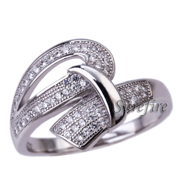 2014 White gold plated 925 silver sterns wedding rings catalogue
