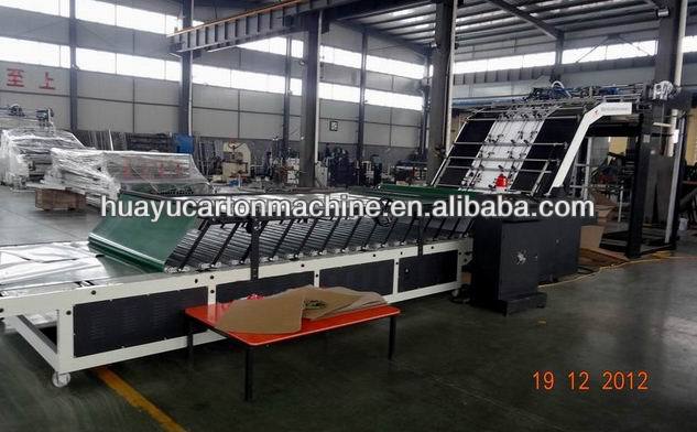 Bzj1600 entièrement automatique flûte laminage machine/carton faisant la machine