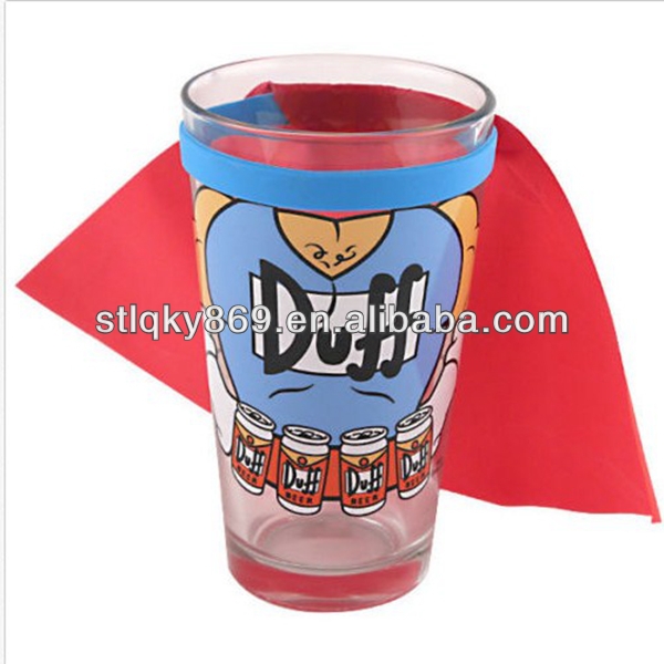 Os simpsons duffman caped pint vidro- 16oz- bar colectible duff beer gift copo pint de cerveja de vidro