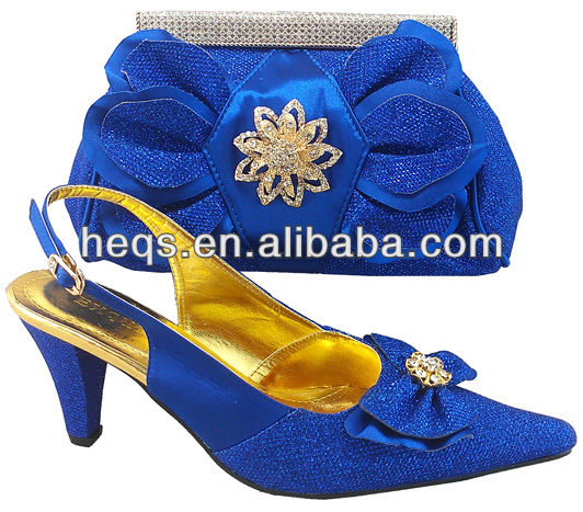 Italian shoes and bag set, Royal blue fashion matching shoe and bags Italian shoes and bag set, Royal blue fashion matching shoe and bags