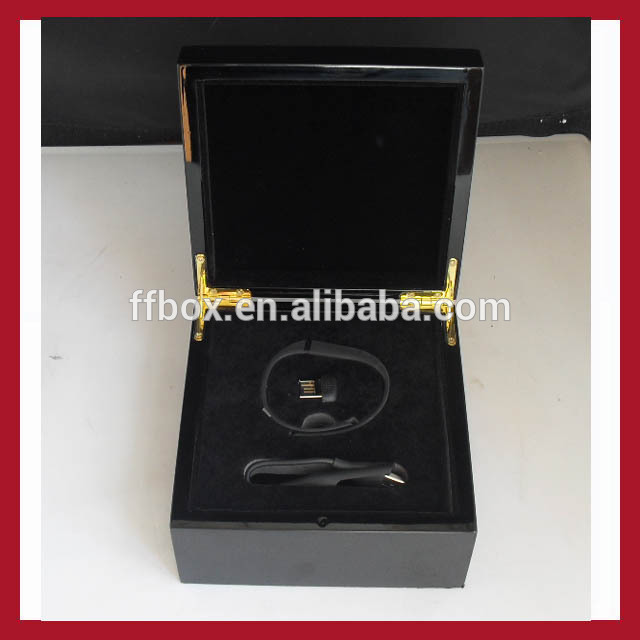 piano black lacquer finish wooden gift box wholesale