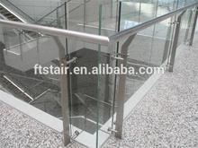 balcony glass railing/deck use balustrade/top mounted glass rail