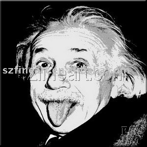 Celebrity  Artists on Celebrity Pop Art Oil Painting Of Einstein View Oil Painting