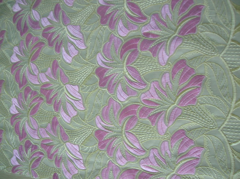 Seersucker Beaded Embroidery with Lace (Magic Gold)/SP502