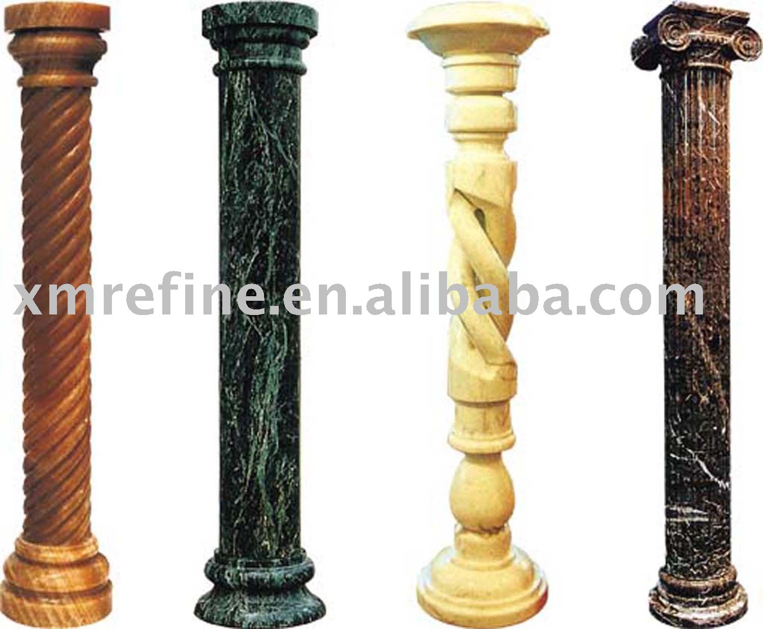 white marble pillar